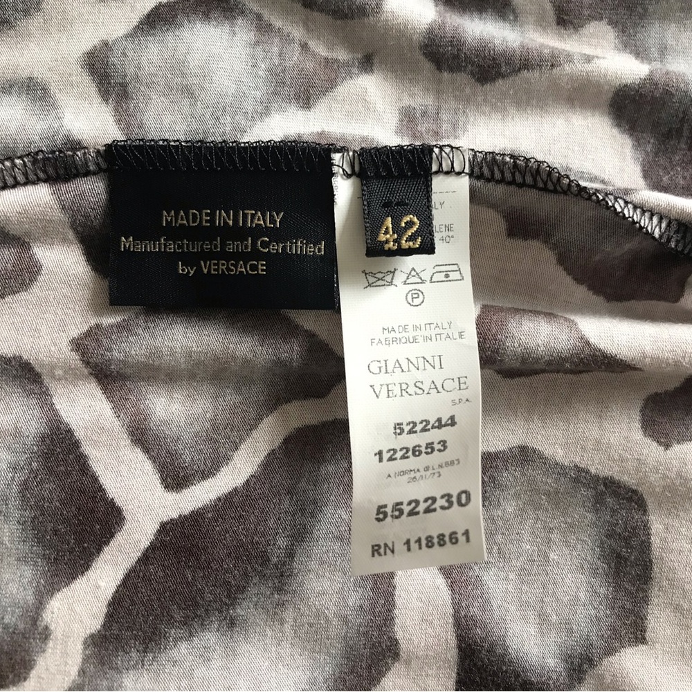 Vintage Versace Sleeveless Animal Print Top Made in Italy IT 42